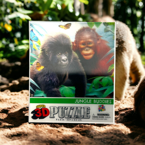Rompecabezas Para Niños 50 Piezas 3d Jungle Buddies