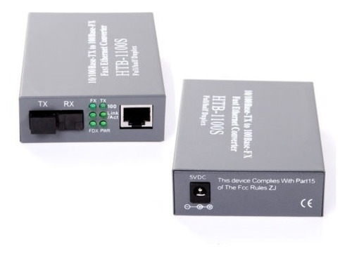 2 X Ethernet Convertidor Adaptador Sc 10/100mbps Rj45 Datos 