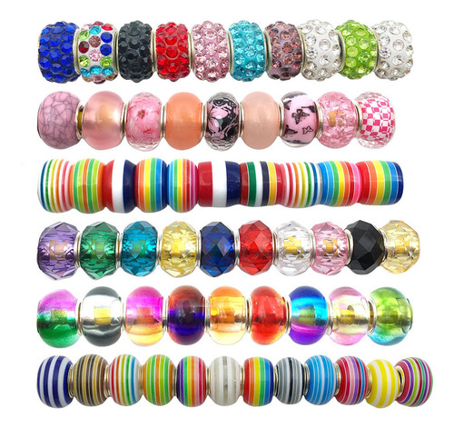 Cuentas Para Manualidades, 60 Cuentas De Cadena De Joyería,