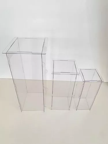 Cubo de Acrílico Tam G - 80 cm de altura x 37 cm comprimento