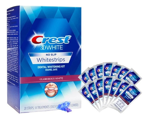 Crest 3d White Tiras Blanqueamiento Dental 28 Unids