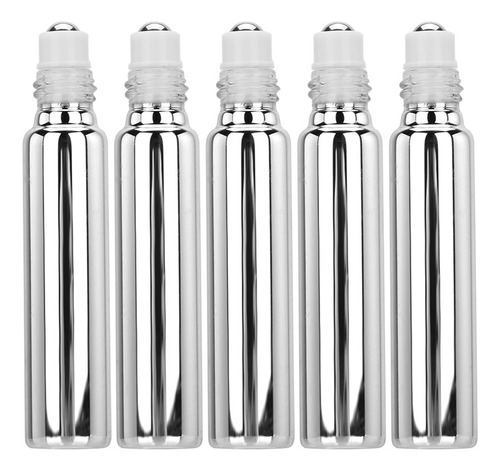 * Botella Enrollable De Perfume Plateada B044y De 10 Ml, 5