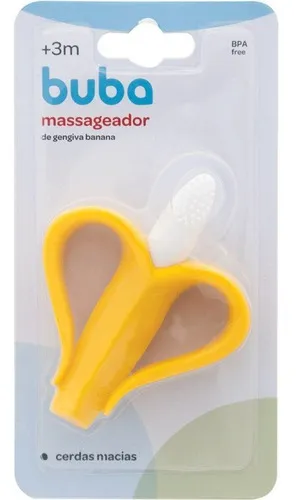 Massageador De Gengiva Buba Em Silicone Cacto Milho Bananinh Cor Massageador de Gengiva para bebê BANANA 16167