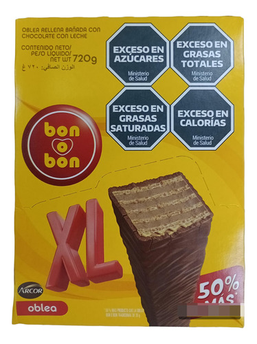 Oblea Bon O Bon De Chocolate Con Leche Xl (16 Unidades)