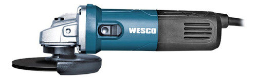 Esmerilhadeira angular Wesco WS4700 de 60 Hz azul-turquesa 850 W 220 V + acessório
