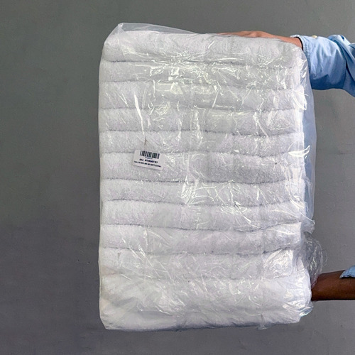 Pack De 12 Toallones Iris Clásico Blanco 600gr (70x130cm) Lisa