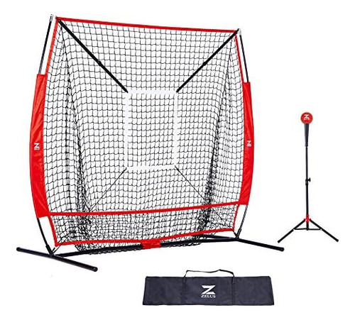 Baseball Net And Tee, 5x5ft/ 7x7ft Baseball Net For Hit...