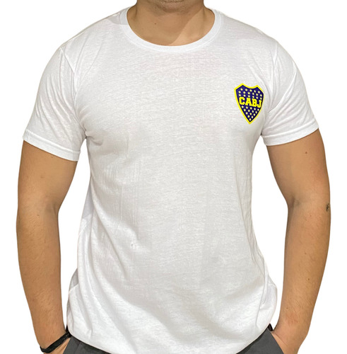 Remera Algodon Boca Juniors Escudos