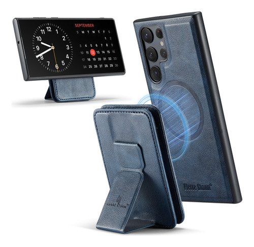 Funda Para Samsung Galaxy S25 S25 Plus S25 Ultra Magsafe Wallet Con Ranuras De Piel Para Tarjetas Y Soporte Magnético