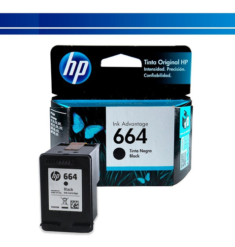 Cartucho Hp 664 Tinta Original Negra