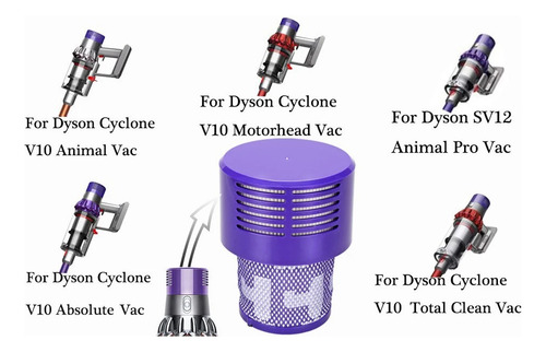 Filtro Hepa Accesorios Para Aspiradora Dyson V10 Sv12 Hogar