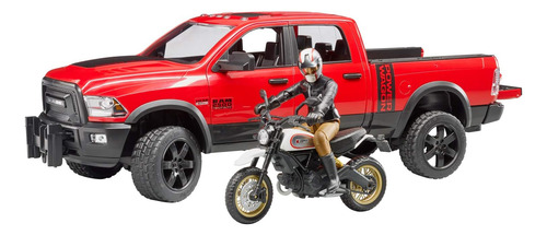 Bruder Ram 2502 Power Wagon Con Ducati Scrambler Desert ...