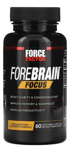 Force Factor Forebrain Focus Memoria Y Concentración Sabor Sin Sabor