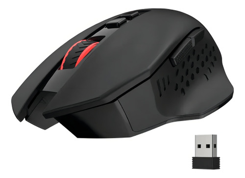 Mouse para jogos sem fio Redragon M656 Gainer, 4000 Dpi e 2,4 GHz, cor preta