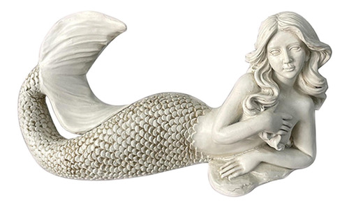 Elegante Sirena Estatuillas Adorno Escultura Decoración