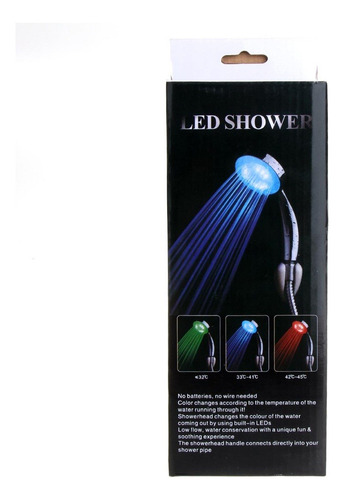 Chuveiro Led De 3 Cores, Automaticamente Sem Baterias. Handh