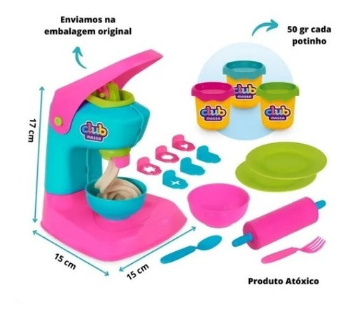 Imagem 4 de 5 de Maquina Massa De Modelar Infantil Le Chef - Usual Brinquedos