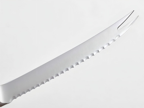 Cuchillo De Acero Inoxidable Para Jitomates, 14 Cm. Color Negro