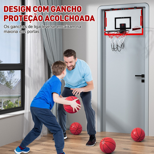 Mini Cesta De Basquete De Porta Com Placar Eletrônico E Bola