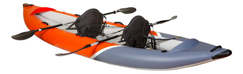 Kayak Inflable Para 2 Adultos Con Accesorios, Color Rojo/gri