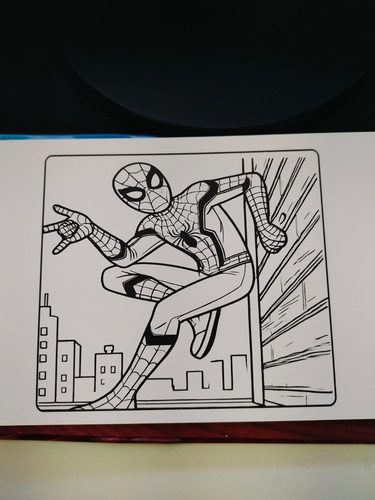 Livro De Colorir Homem-aranha Estilo Bobbie Goods | Capa Dura Holográfica| 50 Ilustrações | A5 | 180g | Com Folha De Acetato
