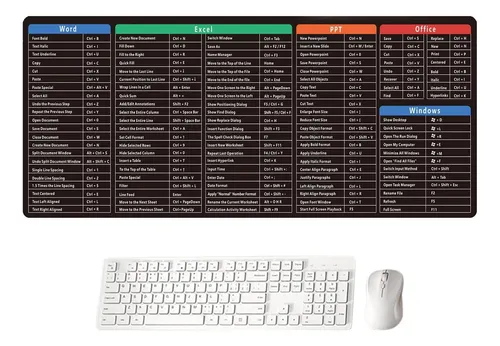 Teclas De Acceso Directo De Excel Almohadilla De Mouse (800x