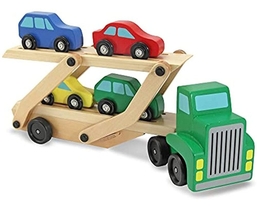 Melissa - Doug Car Carrier Truck Y Cars Juego De Juguetes De