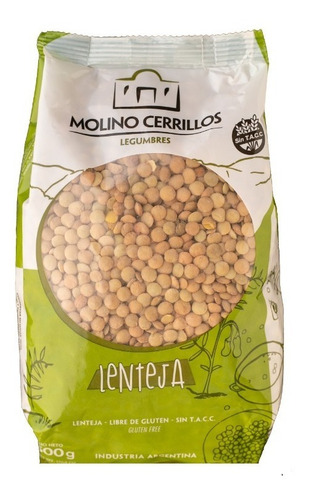 Porotos lentejas Molino Cerrillos LINA PREMIUM en paquete sin TACC 500 g