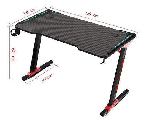 Escritorio gamer GTC Gta-002 madera de 120cm x 73cm x 60cm