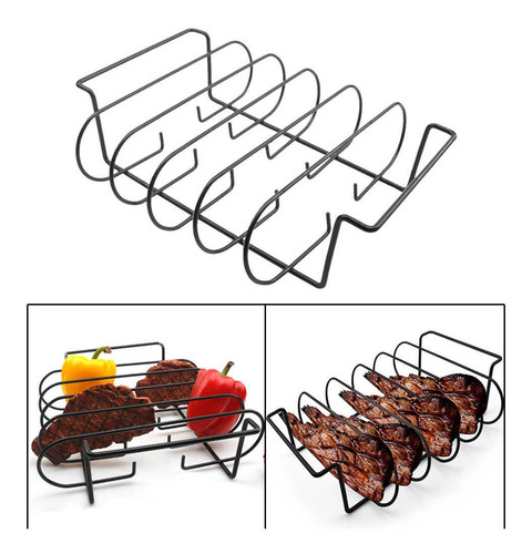 Soporte Antiadherente Para Asar 4 Costillas Para Asar Carne
