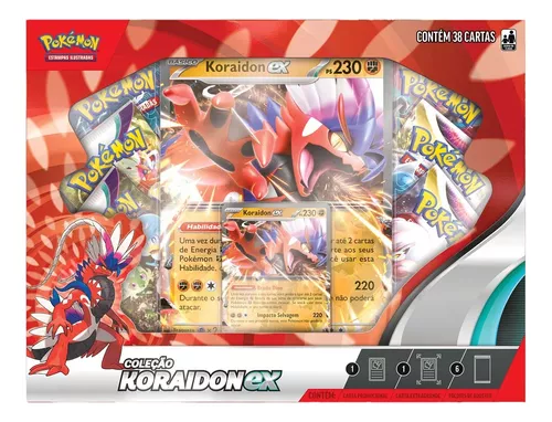 Box Coleção Lendas De Paldea Miraidon Koraidon Ex Pokemon - Loja Zuza  Brinquedos