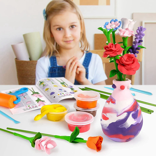 Kit De Flores Para Niños, Set De Manualidades Y Arte, Divert
