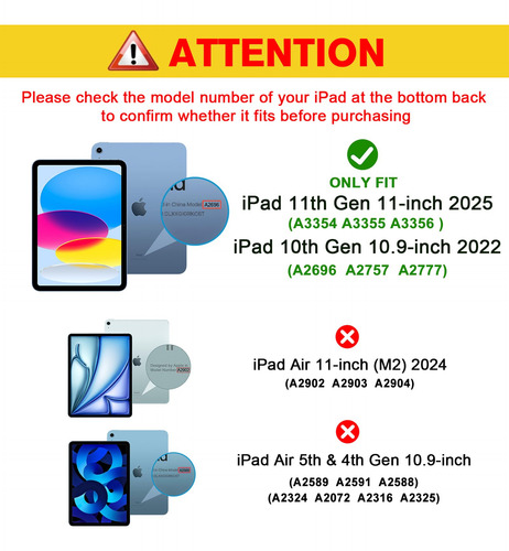 Funda Procase Para iPad 11.ª Generación, 11 Pulgadas, 2025 Y
