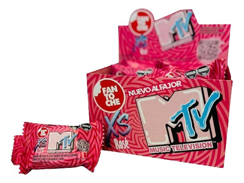 60 Alfajor Fantoche Mini Rose Mtv Caja Glaseado Frutos Rojos