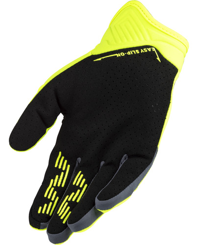 Guantes Moto Cortos Ls2 Bend Palma Reforzada Cross Gaona Amarillo Flúo Xl