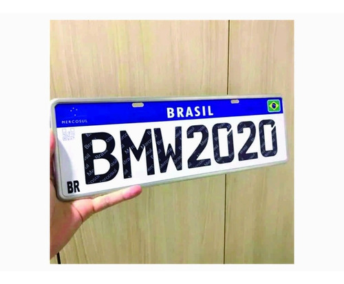 Placa De Carro Personalizada Mercosul Para Presente