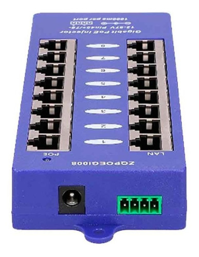 Imagen 2 de 2 de Regleta Poe 8 Puertos Gigabit