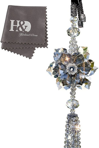 Hoja H + D Crystal Arce Coche De Suerte Colgante Colgantes E