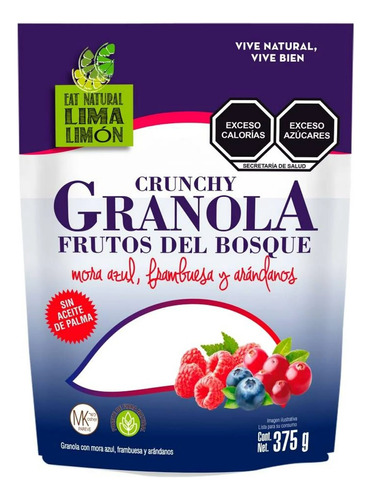 Granola Crunchy Frutos Del Bosque Eat Natural Lima Limon375g