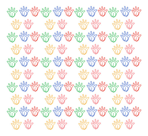 100 Clips De Papel Elegantes Con Forma De Mano, Bonitos Clip