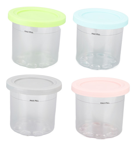 Lata Para Hacer Helados, 4 Piezas, Latas De Plástico De Repu