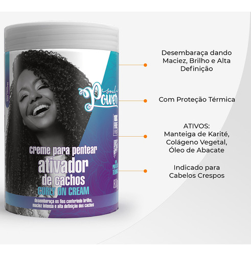 Kit Soul Power Curly On Cream 800g + 2x Modeling Curls 315ml