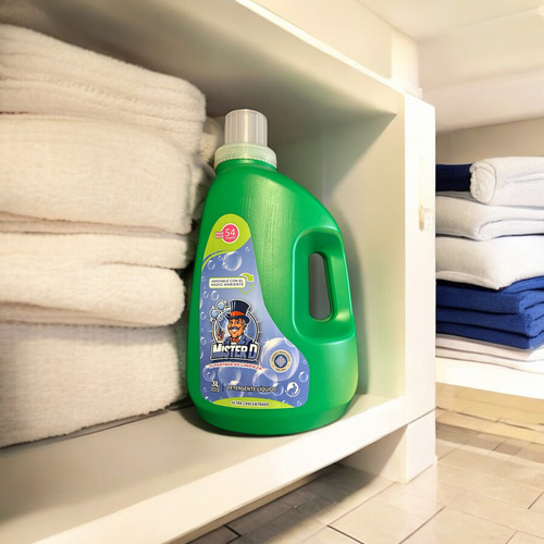 Detergente Líquido Mister D Hogar - Botella 3 Lt.