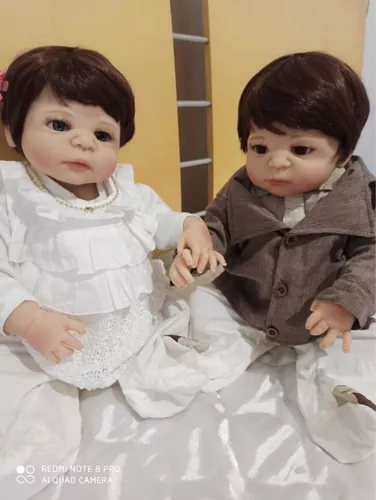 NPKCollection Bebe Reborn Gemeos Lifelike Silicone Reborn Baby Doll 22inch  Boneca Reborn Dolls for Girls Juguetes Brinquedos