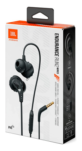 Auriculares Jbl Endurance Run 2 Black P3 con cable