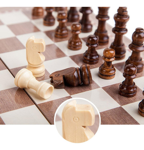 Juego De Mesa De Viaje Juguetes De Ajedrez De Madera Juego