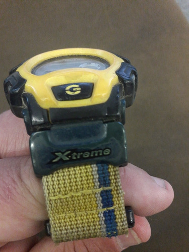 Relogio Raro Vintage G Shock Dw-003 Amarelo Pulseira Origina