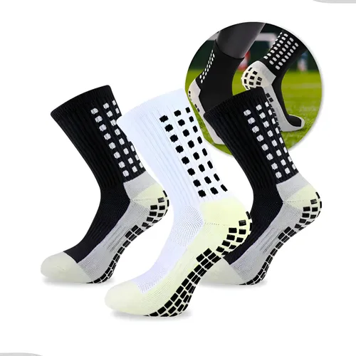 Kit 3 Pares Meia Antiderrapante Esportiva Futebol Treino