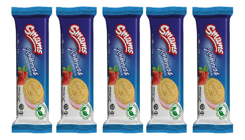 Pack X 5 Galletitas Smams Rellenas Frutilla X 105g Sin Tacc