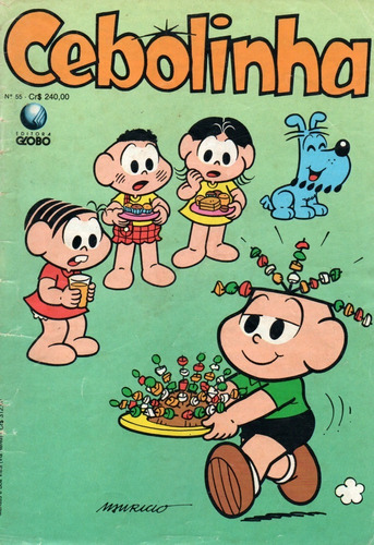 Cebolinha N° 55 - 68 Páginas - Em Português - Editora Globo - Formato 13 X 19 - Capa Mole - 1991 - Bonellihq Cx177 E23